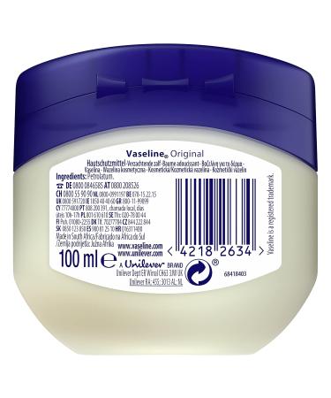 Vaseline Original Protecting Jelly 100ml | Dermatologically Tested Petroleum Jelly for Damaged & Dry Skin - Buy Online on SooperMarket.com