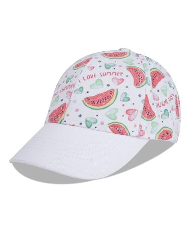 LANGZHEN 100% Cotton Outdoor Children's Kids Plain Baseball Cap Hat Adjustable Sun Hat for Girls Boys S Watermelon