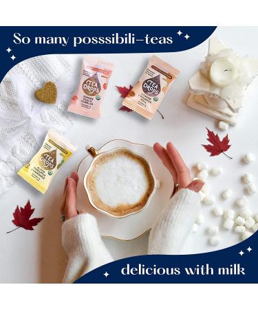 Tea Drops Lightly Sweetened Loose Leaf Gift Box - 8 Drops with Matcha, Rose, Earl Grey, Citrus Ginger & Peppermint - Wooden Gift Box - Bagless CafDecaf Tea Assortment - Buy Online on SooperMarket.com