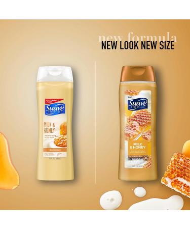 Suave Essentials Milk & Honey Body Wash - 6-Pack | Enriched with Vitamin E & Honey Extract | 18 oz - Buy Online on SooperMarket.com
