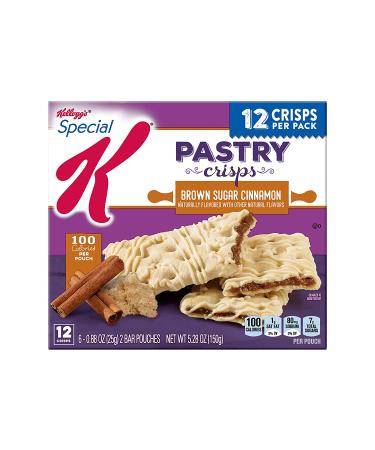 Kellogg's Special K Pastry Crisps 100 Calorie Snacks Brown Sugar Cinnamon - 96 Crisps (8 Boxes) - Buy Online on SooperMarket.com