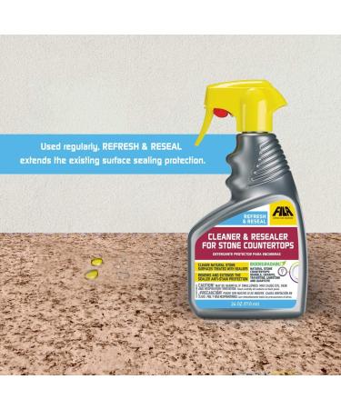FILA Surface Care Solutions REFRESH & RESEAL Countertop Sealer 24 OZ - Marble Cleaner Sealer - Buy Online on SooperMarket.com