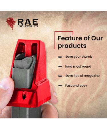 RAEIND Universal Speedloader for 9mm Double Stack Handguns - Red - Buy Online on SooperMarket.com