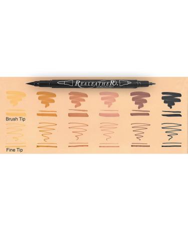 Realeather F2400-01 Earth Tones Leather Dye Marker Pens (6 Pack) - Buy Online on SooperMarket.com