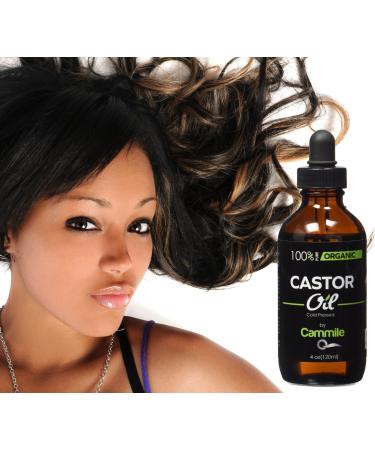 Organic Castor Oil for Longer Eyelashes, Fuller Eyebrows, Hair & Skin - 4 oz - Buy Online on SooperMarket.com