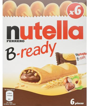 Nutella B-ready 6 bar multipack 132 g (Pack of 2)