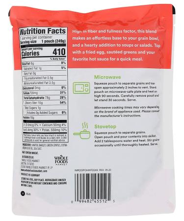 Whole Foods Market 365 Barley Green Lentils 8.8 oz - Organic Superfood - Buy Online on SooperMarket.com