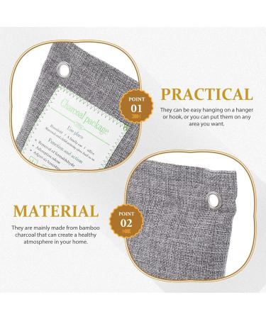 FRCOLOR 12-Pack Charcoal Pendant Bags - Natural Refrigerator & Pet Odor Eliminator Activated Absorbent Charcoal Fresheners in Gray - Perfect for Home & Car - Buy Online on SooperMarket.com