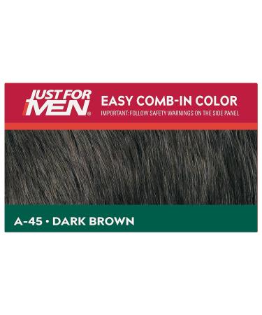 Just For Men A-45 Dark Brown Autostop Fast & Easy Hair Color for Men | 1.2 Ounce | International Shipping Available - Buy Online on SooperMarket.com