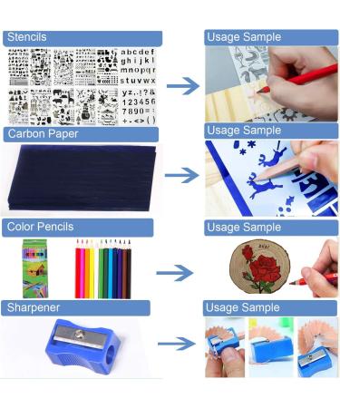 112PCS Calegency Wood Burning Kit - Digital LCD Display Pyrography Pen Set for Wooden Crafts - Buy Online on SooperMarket.com