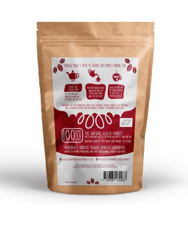 Organic Hibiscus Tea Bags (100 Bags) - Natural Health Market Roselle Tea, Vivid Red Tea, 100% Natural Flowers - 100 Count - Buy Online on SooperMarket.com