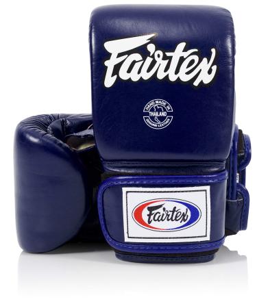 Fairtex Muay Thai Bag Gloves TGO3 TGT7 Color: Black Red Blue White Yellow Size: Medium Large Training & Sparring Bag Boxing Gloves for Kick Boxing MMA K1 Blue Large