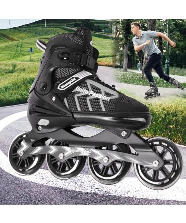 Adjustable Inline Hockey Skates - High Performance Blades for Men and Women - Black - Size Large (5-8US) - Buy Online on SooperMarket.com