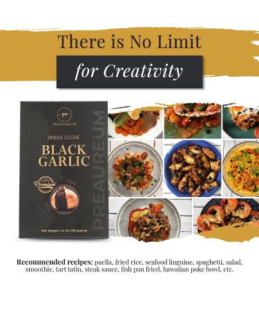 PreAureum Black Garlic: Fermented & Peeled Single Clove, 125g - Immune Support & Snacks - Buy Online on SooperMarket.com