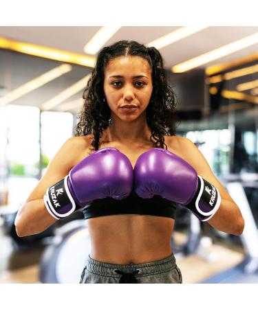 Kruzak Plain Boxing Gloves - Sparring, Kickboxing, Muay Thai, MMA Fighting - Purple, 12 oz - Men & Women - Buy Online on SooperMarket.com