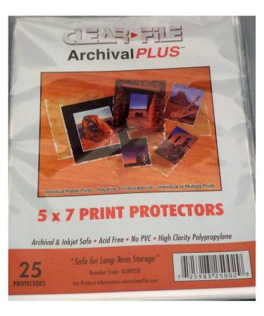 Archival Plus Print Bags 5X7 Pkg 25