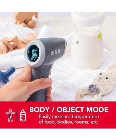 Sunbeam Touchless Digital Infrared Forehead Thermometer Body and Object Modes Instant and Accurate for Adults and Kids Audio Fever Warning Recalls Last 10 Readings Body + Object - Buy Online on SooperMarket.com