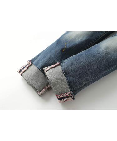 KIDSCOOL SPACE Baby Girl Boy Slim Jeans | Elastic Band | Ripped Denim Pants | 4-5 Years | Dark Blue - Buy Online on SooperMarket.com