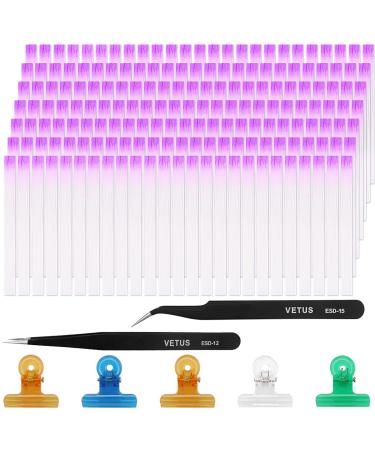 Fibreglass Nail Extension Kit 200 PCS Nail Extension Fiberglass Nail Tips Quick Extension Fiberglass Gel Nail with 2 PCS Tweezers 5 PCS Clips for Nail Art Nail Extension