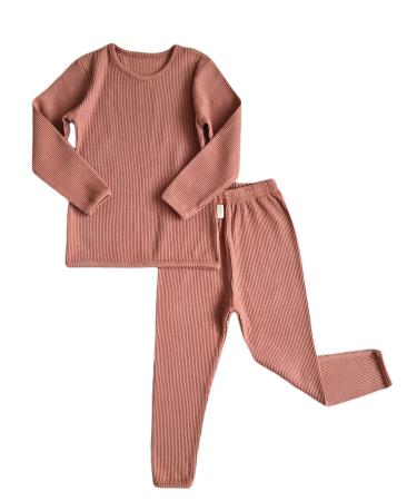 DreamBuy 20 Colours Ribbed Pyjama/Tracksuit/Loungewear Unisex Boys And Girls Pyjamas Baby Clothes Pyjamas For Women And Mens Pyjamas 7-8 Years Leather Pink