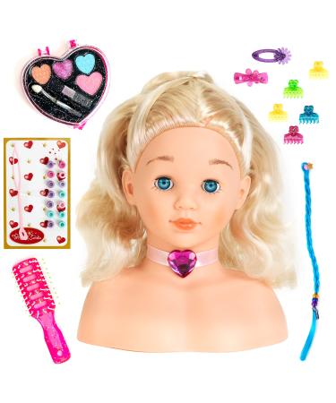 Klein Theo 5236 - Princess Coralie make-up and hairdressing head with cosmetic CD medium toy multicolored STK