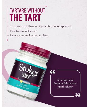 Stokes Real Tartare Sauce 3PK Smooth & Creamy Tartare Sauce Perfect For Fish Dishes Award Winning Gluten Free Tartare Sauce Made With Gherkins & Capers Beautifully Balanced Flavour 200g Glass Jar - Buy Online on SooperMarket.com