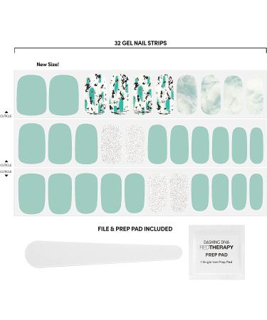 Dashing Diva Gloss Nail Strips - Desert Quartz | Chip Resistant UV-Free Gel Stickers - 32 Nail Wraps and Prep Pad - Buy Online on SooperMarket.com