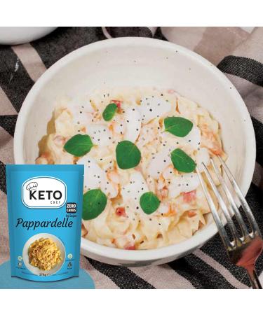 Keto Chef Pappardelle Pasta Instant Noodles - Konjac Vegan Zero Carb & Sugar Free Shirataki Pasta Kit (270g) - Vegan, Low Calorie, Fat Free, Ready to Eat | Pack of 1 - Buy Online on SooperMarket.com