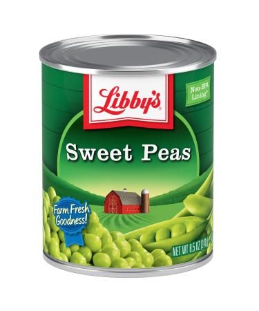 Libby's Sweet Peas | Appealingly Tender & Succulent | Sweet & Nutty Flavor | Creamy Smooth | Farm Fresh Goodness | No Preservatives | 8.5 Ounces (Pack of 12)