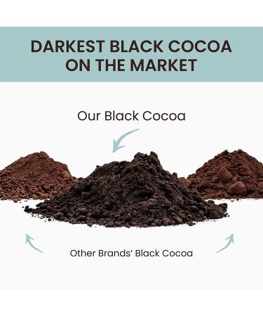 The Cocoa Trader Dutch Processed Black Cocoa Powder 1lb - 100% Authentic Cacao Beans - Unsweetened Dark Cocoa Powder for Baking, Coffee, Smoothies - Natural Coloring Agent - 1 Pound Pack - Buy Online on SooperMarket.com