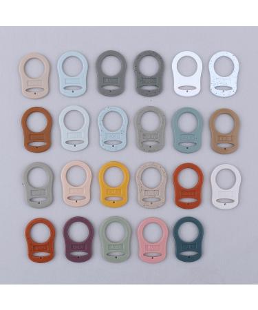 Soft Silicone Baby Pacifier Holder Clip - 5pcs Multi Colors | Free Silicone Adapter Rings - Shop Now! - Buy Online on SooperMarket.com