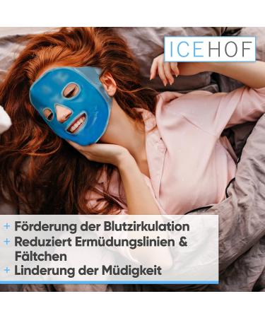 Buy IceHOF Cool Mask Face - Reversible Plush Fabric with Velcro Fastener & High-Quality Cooling Gel | Optimal Comfort & Storage Bag Included - Buy Online on SooperMarket.com