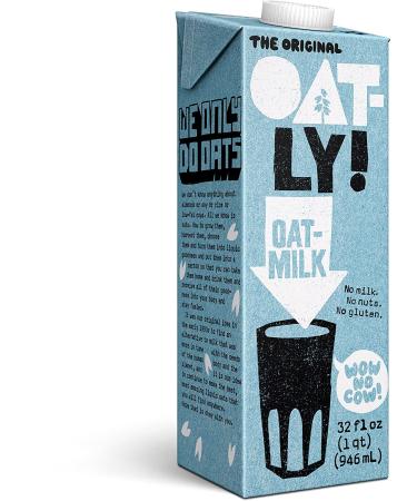 Oatly Oat Milk Original 32 oz Pack of 6 - Gluten Free, Dairy Free, Sugar Free, Non GMO, Vegan - High Fiber, Calcium & Vitamin Enriched - Buy Online on SooperMarket.com