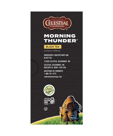 Celestial Seasonings Morning Thunder Black Tea - 20 Count (Pack of 6) | Energizing Blend | Natural Caffeine | Fresh and Bold Flavor - Buy Online on SooperMarket.com