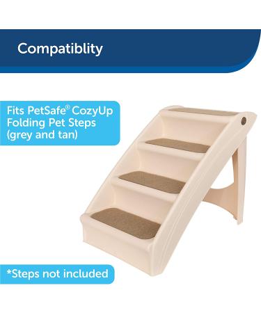 PetSafe CozyUp Folding Pet Steps Replacement Treads - Traction or Carpet Styles in Black Tan & Brown - Durable Fabric -Shop Now! - Buy Online on SooperMarket.com