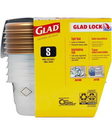 GladWare Design Series Food Storage Containers 9 Oz  5 Ct | Small Snack Containers for Snacks & Small Meals  Food Storage from Glad | Glad Plastic Food Containers with Lids  Plastic Food Storage 9 oz - 5 Count - Buy Online on SooperMarket.com