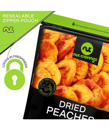 Sun Dried California Peaches - No Sugar Added, 32 oz | Healthy Vegan Snack, Kosher Certified - Buy Online on SooperMarket.com
