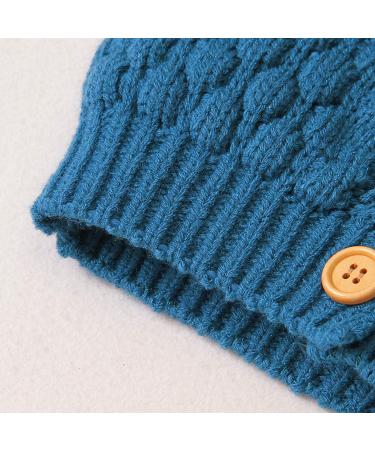 Puseky Baby Knit Sweater with Hooded Ears - 6-12 Months, Denim Blue - Buy Online on SooperMarket.com