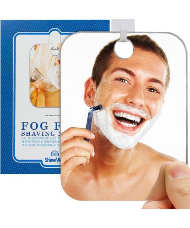 Shave Well Anti-Fog Shower Mirror - Fogless Bathroom Shaving Mirror for Men and Women | Removable Adhesive Hook | Frameless & Portable - Ideal for Travel, Camping, Gym - Unbreakable - Buy Online on SooperMarket.com