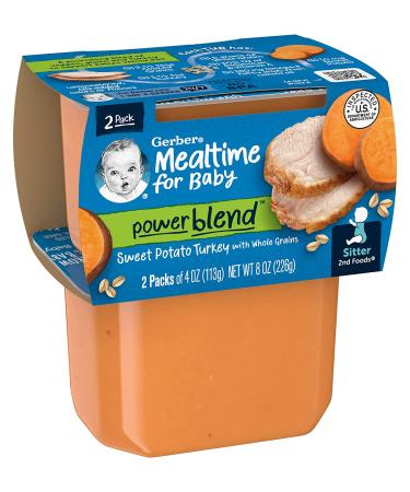 Gerber Sweet Potato Turkey 2nd Foods Dinner - Whole Grains 4 oz (2 Pack) - Baby Food - Buy Online on SooperMarket.com