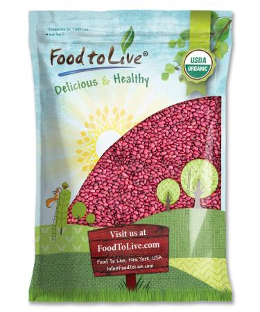 Organic Small Red Chili Beans, 10 Pounds - Non-GMO, Kosher, Vegan, Dry, Raw, Sproutable, Non-Irradiated, Vegan, Bulk, Product of the USA 10 LB
