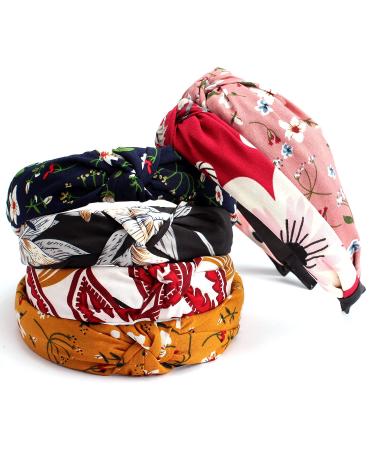 12 Pack Wide Knot Headbands for Women - Elastic Turban Boho Hair Accessories - Buy Online on SooperMarket.com