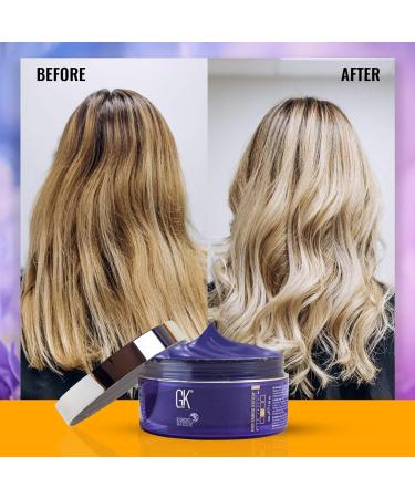 Global Keratin Ultra Blonde Bombshell Mask - 200g | Long-lasting Color & Moisturizing Treatment for All Hair Types | Unisex Hair Tinting by GKhair - Buy Online on SooperMarket.com