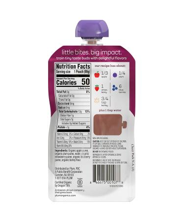 Plum Organics Stage 2 Baby Food â€“ Organic Apple Plum Berry & Barley 3.5 oz | Healthy Baby Nutrition - Buy Online on SooperMarket.com