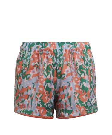 adidas Girls' Shorts (1/4) G Tr-es AOP SHO 152 Clear Pink/Blue Dawn/Coral Fusion/Semi Court Green