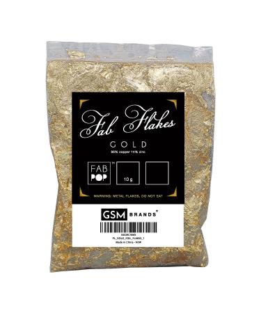 Gold Foil Flakes for Gilding: Metallic Leaf or Resin Art Shiny Gold Color, (10 Grams)