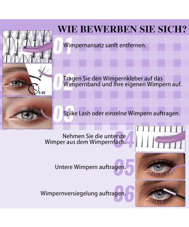 B & Q Eyelash Extensions Set | 30D + 40D DIY Spike Lash Kit - Bond & Seal & Tweezers Included | Multi-Style Mix (10-16 Mix) | Perfect for Professional or DIY Use - Buy Online on SooperMarket.com