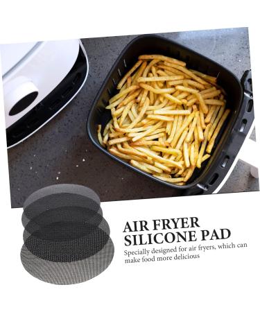 Zerodeko 4pcs Air Fryer Pad Air Fryers Airfryer Microwave Steamer Air Fryer Silicone Pad Washable Baking Mat Black 20.5X20.5X0.1CM - Buy Online on SooperMarket.com
