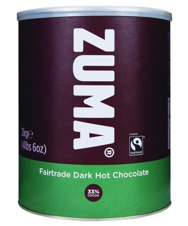 Zuma Fairtrade Dark Chocolate - 33% cocoa (2kg tin) Chocolate Fairtade Dark - 33% Cocoa 2 kg (Pack of 1)
