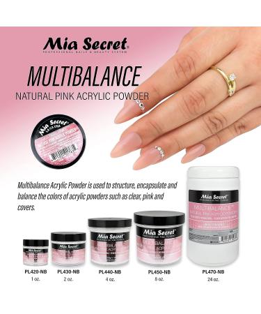 Mia Secret Multibalance Natural Pink Acrylic Nail Powder 1oz - Professional Quality - Buy Online on SooperMarket.com